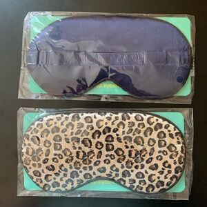 ⭐️ 3 for $10 Eye sleep mask pack of two NWT blue and cheetah